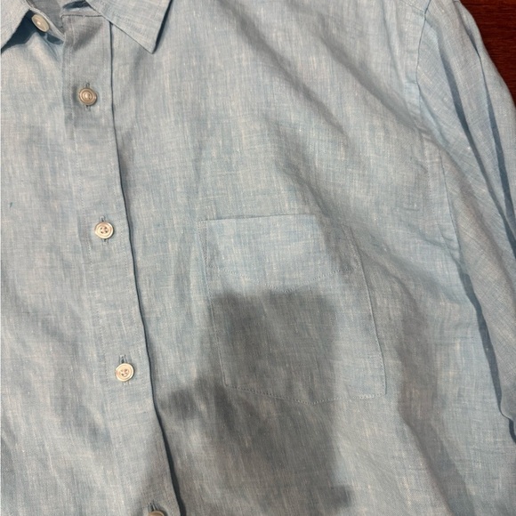UNTUCKit Light Blue Casual Button Down Shirt. Tall - Picture 3 of 4
